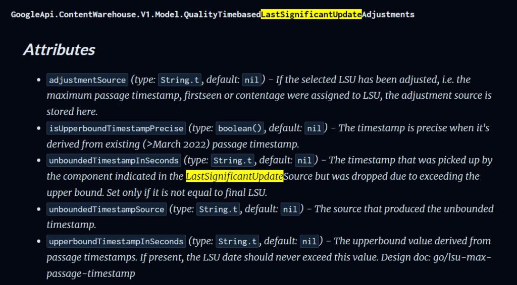 LastSignificantUpdate