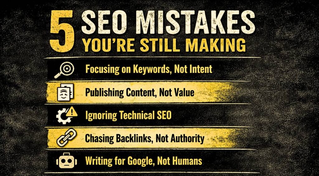 seo mistakes and solutions