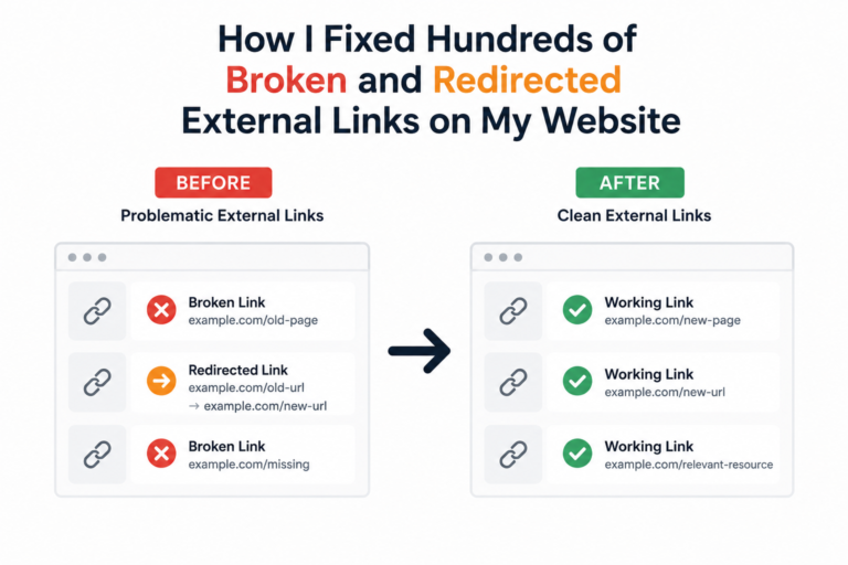 How I Fixed Hundreds of Broken and Redirected External Links on My Website