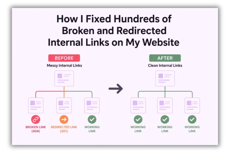 how I fixed 100s of broken and redirected internal links