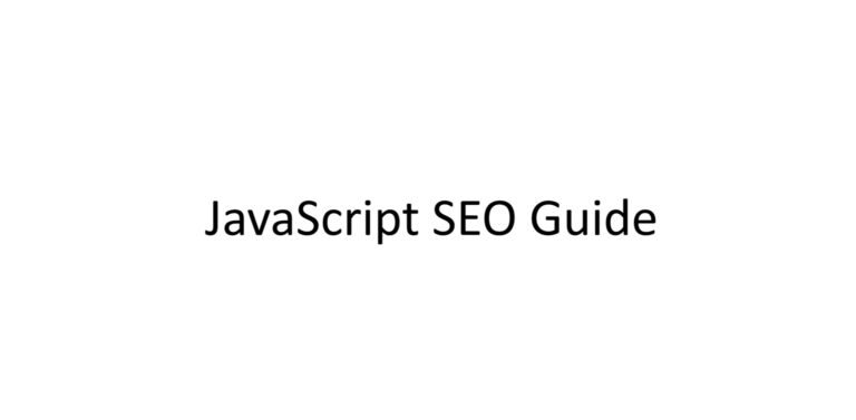 javascript seo guide in black text written on white background