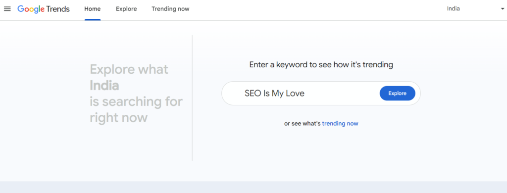 google trends homepage screenshot